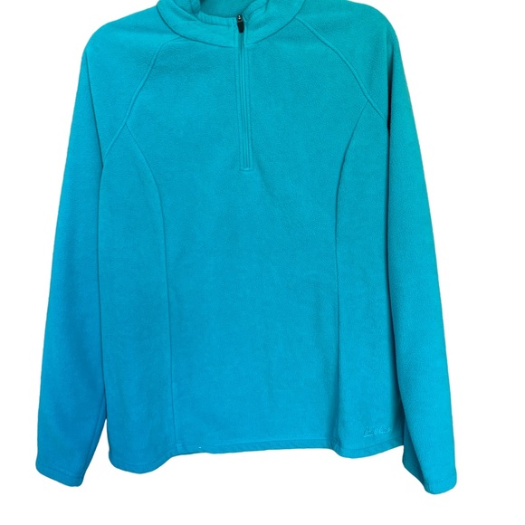 Cabelas Turquoise Fleece Quarter zip pullover - Picture 2 of 11